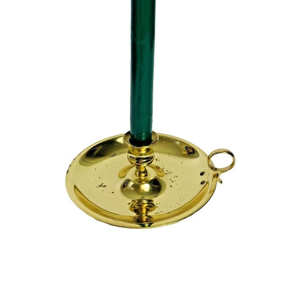 Baldwin Solid Brass Maid Chamberstick Candlestick Candle Holder Vintage Patina - Picture 2 of 14